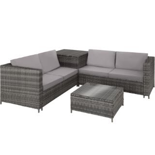 TECTAKE GARDEN FURNITURE SIENA GREY/LIGHT GREY (PART SET MISSING B) £796.00