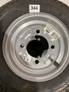 4 DIFFERENT SIZE SPARE TRAILER WHEELS