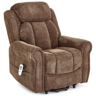 CARECO CHOCOLATE CROMWELL RISER RECLINER WITH HEAT AND MASSAGE £959.99