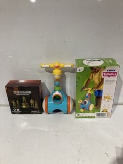 QTY OF ASSORTED KIDS TOYS TO INCLUDE SOFT JUGGLING BALLS, GLOW IN THE DARK JEWELLERY