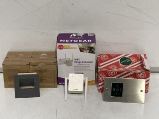 QTY OF ASSORTED ITEMS TO INCLUDE NETGEAR WIFI RANGE EXTENDER, LED GROUND FOOTLIGHT