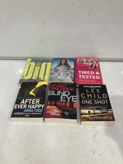 QTY OF ASSORTED BOOKS TO INCLUDE TRIED & TESTED, ONE SHOT