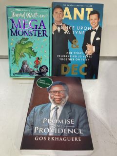 QTY OF ASSORTED BOOKS TO INCLUDE DAVID WALLIAMS MEGA MONSTER