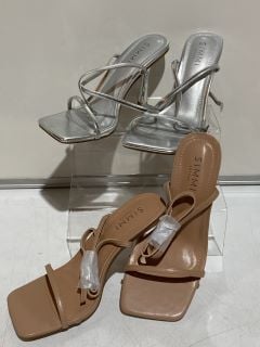 SIMMI LONDON DAMIRA SANDALS SILVER SIZE 6 WOMEN TO INCLUDE SIMMI LONDON DAMIRA WIDE FIT SANDALS SIZE 6 WOMEN