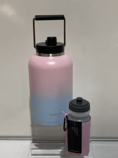 MININOO PREMIUM INSULATED STAINLESS STEEL VACUUM BOTTLE PINK 3600ML