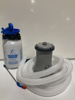 COSELENA 5 LITRE PRESSURE SPRAYER TO INCLUDE BESTWAY 3028L FILTER PUMP