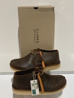 CLARKS ORIGINALS DESERT TREK BROWN LEATHER SIZE 9.5 UK RRP £125