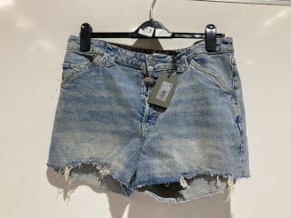 ALLSAINTS IDAHO WESTERN JEAN SHORTS VINTAGE INDIGO SIZE 31W