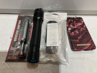 BOX OF ASSORTED ITEMS TO INCLUDE DEX COLLECTION FLASHLIGHT TORCH