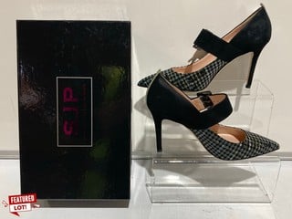 SJP YVETTE SU90 COLOUR VERDE CHECK/BLACK SIZE 37 TOTAL RRP £359