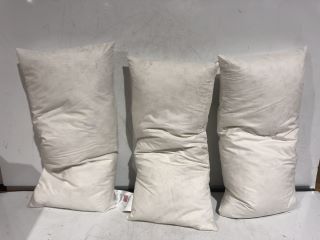 BOX OF 6 WHITE PILLOWS OUTER COVER 100% COTTON FILLING 100% DUCK FEATHER SIZE 12" X 24"