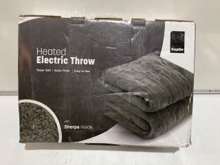 BOX OF ASSORTED ITEMS TO INCLUDE KEPLIN HEATED ELECTRIC THROW