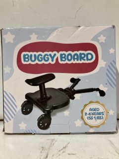 BOX OF ASSORTED ITEMS TO INCLUDE BUGGY BOARD