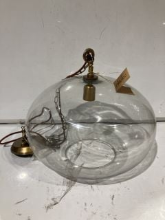 NKUKU OTORO GLASS PENDANT - CLEAR - LARGE ROUND - RRP £250