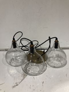 NKUKU ZIVA GLASS CLUSTER PENDANT - CLEAR - ONE SIZE - RRP £225