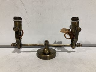 NKUKU TUBU BRASS SPOT LIGHT - RUST - WITH A RARNI DOUBLE WALL LIGHT - ANTIQUE BRASS - TOTAL RRP £305