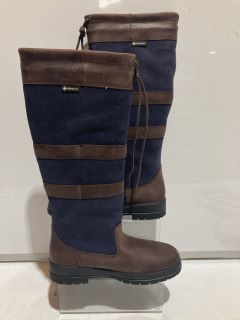 DUBARRY OF IRELAND GALWAY GORE-TEX BOOT COLOUR NAVY/BROWN SIZE 40 TOTAL RRP £379