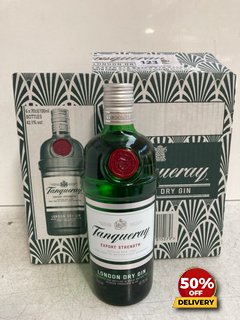 6 X BOTTLES OF TANQUERAY EXPORT STRENGTH LONDON DRY GIN 70CL 43.1% VOL (WE OPERATE A CHALLENGE 25 POLICY. 18+ ID MAY BE REQUIRED UPON COLLECTION/DELIVERY, E.G. A VALID PASSPORT OR PHOTO DRIVING LICEN