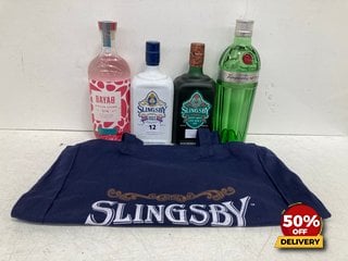 4 X BOTTLES OF ASSORTED GIN TO INCLUDE SLINGSBY PREMIUM VODKA 70CL 40% VOL (WE OPERATE A CHALLENGE 25 POLICY. 18+ ID MAY BE REQUIRED UPON COLLECTION/DELIVERY, E.G. A VALID PASSPORT OR PHOTO DRIVING L