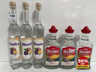 3 X BOTTLES OF SLIVOVICA PLUM BRANDY TO ALSO INCLUDE 3X BOTTLES OF SIERRA AGAVE AZUL TEQUILA BLANCO 50CL 38% VOL (WE OPERATE A CHALLENGE 25 POLICY. 18+ ID MAY BE REQUIRED UPON COLLECTION/DELIVERY, E.