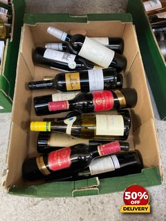 12 X BOTTLES OF ASSORTED WINES TO INCLUDE CARTA ROJA JUMILLA RED WINE 75CL 13.5% VOL (WE OPERATE A CHALLENGE 25 POLICY. 18+ ID MAY BE REQUIRED UPON COLLECTION/DELIVERY, E.G. A VALID PASSPORT OR PHOTO