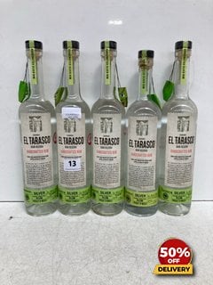 5 X BOTTLES OF EL TARASCO GRAN RESERVA HANDCRAFTED RUM 700ML 38% VOL (WE OPERATE A CHALLENGE 25 POLICY. 18+ ID MAY BE REQUIRED UPON COLLECTION/DELIVERY, E.G. A VALID PASSPORT OR PHOTO DRIVING LICENCE