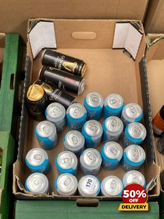 24 X ASSORTED LAGER'S & STOUTS TO INCLUDE CAMDEN LAGER TOP - LEMON LAGER 3.4% VOL 3300ML ( B.B DATE 12.24 ), WE OPERATE A CHALLENGE 25 POLICY. 18+ ID MAY BE REQUIR