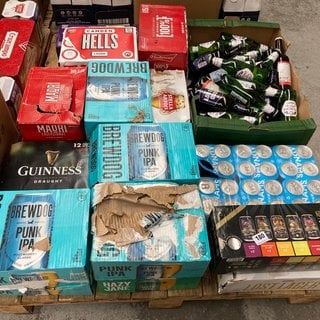 (COLLECTION ONLY) PALLET OF ASSORTED DRINKS TO INCLUDE RENEGADE GOOD OLD BOY ALE 4 % VOL 500ML ( B.B DATE 05.2025 ), WE OPERATE A CHALLENGE 25 POLICY. 18+ ID MAY BE REQUIRED UPON CO