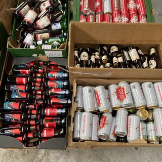 (COLLECTION ONLY) PALLET OF ASSORTED DRINKS TO INCLUDE STELLA ARTOIS BELGIAN LAGER 4.6% VOL 440ML ( B.B DATE 07.2025 ), WE OPERATE A CHALLENGE 25 POLICY. 18+ ID MAY BE REQUIRED UPON