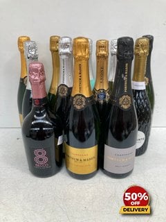 12 X BOTTLES OF ASSORTED ALCOHOL TO INCLUDE FORTNUM & MASON CHAMPAGNE 750ML 12% VOL (WE OPERATE A CHALLENGE 25 POLICY. 18+ ID MAY BE REQUIRED UPON COLLECTION/DELIVERY, E.G. A VALID PASSPORT OR PHOTO