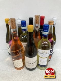 12 X BOTTLES OF ASSORTED WINE TO INCLUDE FORTNUM & MASON SAUVIGNON BLANC 2022 750ML 13% VOL (WE OPERATE A CHALLENGE 25 POLICY. 18+ ID MAY BE REQUIRED UPON COLLECTION/DELIVERY, E.G. A VALID PASSPORT O