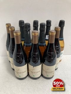 6 X BOTTLES OF VACQUEYRAS DRY RED WINE 2021 75CL 14.5% VOL TO ALSO INCLUDE 6X BOTTLES OF HAWKES BAY PINOT GRIS BLUSH SPARKLING WINE 75CL 13% VOL (WE OPERATE A CHALLENGE 25 POLICY. 18+ ID MAY BE REQUI