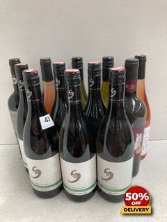 12 X BOTTLES OF ASSORTED WINE TO INCLUDE COOL MOUNTAIN WINEMAKER'S RESERVE SAUVIGNON BLANC 2023 75CL 13% VOL (WE OPERATE A CHALLENGE 25 POLICY. 18+ ID MAY BE REQUIRED UPON COLLECTION/DELIVERY, E.G. A