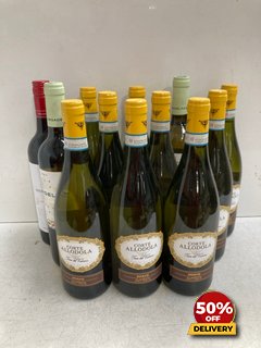 12 X BOTTLES OF ASSORTED WINE TO INCLUDE VEGADELPAS VERDEJO RUEDA 75CL 13.5% VOL (WE OPERATE A CHALLENGE 25 POLICY. 18+ ID MAY BE REQUIRED UPON COLLECTION/DELIVERY, E.G. A VALID PASSPORT OR PHOTO DRI