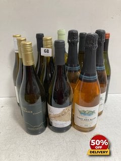 12 X BOTTLES OF ASSORTED WINE TO INCLUDE 3X FALDE INSOLIA - CARRICANTE TERRE SICILIANE 75CL 12.5% VOL (WE OPERATE A CHALLENGE 25 POLICY. 18+ ID MAY BE REQUIRED UPON COLLECTION/DELIVERY, E.G. A VALID