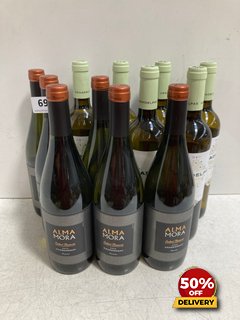 12 X BOTTLES OF ASSORTED WINE TO INCLUDE 6X VEGADELPAS VERDEJO RUEDA 2022 75CL 13.5% VOL (WE OPERATE A CHALLENGE 25 POLICY. 18+ ID MAY BE REQUIRED UPON COLLECTION/DELIVERY, E.G. A VALID PASSPORT OR P