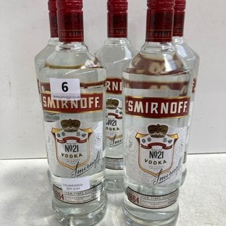 (COLLECTION ONLY) 5 X SMIRNOFF RECIPE NO21 VODKA 1L 37.5% VOL (WE OPERATE A CHALLENGE 25 POLICY. 18+ ID MAY BE REQUIRED UPON COLLECTION/DELIVERY, E.G. A VALID PASSPORT OR PHOTO DRIV