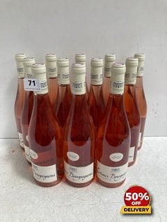 12 X BOTTLES OF COTEAUX BOURGUIGNONS DRY ROSE WINE 75CL 13% VOL (WE OPERATE A CHALLENGE 25 POLICY. 18+ ID MAY BE REQUIRED UPON COLLECTION/DELIVERY, E.G. A VALID PASSPORT OR PHOTO DRIVING LICENCE): LO