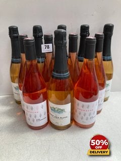 6 X BOTTLES OF GRENACHE VIN D'ESPAGNE DRY ROSE WINE 75CL 12% VOL TO ALSO INCLUDE 6X BOTTLES OF PINOT GRIS BLUSH AERATED SPARKLING WINE 2022 75CL 13% VOL (WE OPERATE A CHALLENGE 25 POLICY. 18+ ID MAY