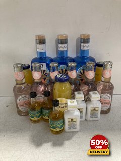 QTY OF ASSORTED DRINKS TO INCLUDE 3X CAFE DEL MAR GIN 40% VOL - 700ML BOTTLES (WE OPERATE A CHALLENGE 25 POLICY. 18+ ID MAY BE REQUIRED UPON COLLECTION/DELIVERY, E.G. A VALID PASSPORT OR PHOTO DRIVIN