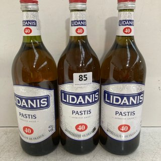 3 X BOTTLES OF LIDANIS PASTIS APERITIF ANISE 1L 40% VOL (WE OPERATE A CHALLENGE 25 POLICY. 18+ ID MAY BE REQUIRED UPON COLLECTION/DELIVERY, E.G. A VALID PASSPORT OR PHOTO DRIVING LICENCE): LOCATION -