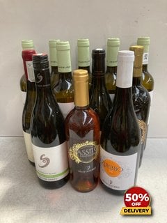 12 X BOTTLES OF ASSORTED WINES TO INCLUDE 6X VEGADELPAS VERDEJO RUEDA DRY WHITE WINE 2022 75CL 13.5% VOL (WE OPERATE A CHALLENGE 25 POLICY. 18+ ID MAY BE REQUIRED UPON COLLECTION/DELIVERY, E.G. A VAL