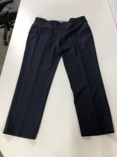 JOHN LEWIS S100 BIRDSEYE'S REGULAR FIT SUIT TROUSERS - NAVY - SIZE: 42R - RRP.£90 (682690)