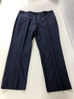 JOHN LEWIS WOOL HOPSACK REGULAR FIT SUIT TROUSERS - BLUE - SIZE: 42R - RRP.£90 (682690)