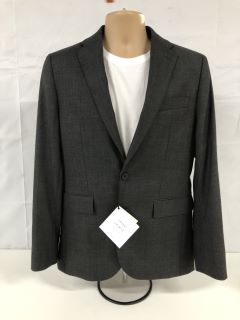 JOHN LEWIS S100 BIRDSEYE'S REGULAR FIT SUIT JACKET - GREY - SIZE: 38R - RRP.£170 (SUIT JACKET ONLY) (682690)