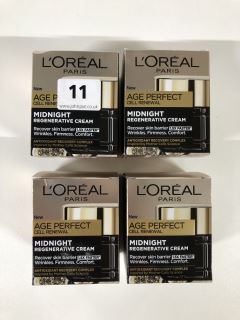 4 X L'ORÉAL PARIS AGE PERFECT CELL RENEWAL MIDNIGHT REGENERATIVE CREAM