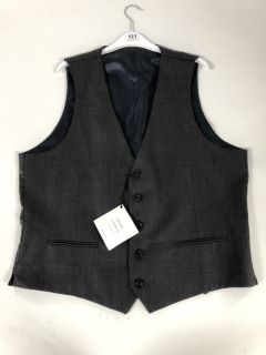 JOHN LEWIS S100 BIRDSEYE'S REGULAR FIT WAISTCOAT - GREY - SIZE: 46R - RRP.£80 (WAISTCOAT ONLY) (682690)