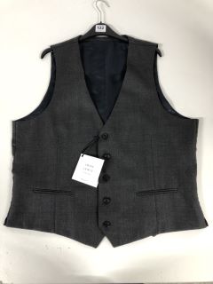 JOHN LEWIS S100 BIRDSEYE'S REGULAR FIT WAISTCOAT - GREY - SIZE: 46R - RRP.£80 (WAISTCOAT ONLY) (682690)