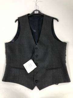 JOHN LEWIS S100 BIRDSEYE'S REGULAR FIT WAISTCOAT - GREY - SIZE: 42R - RRP.£80 (WAISTCOAT ONLY) (682690)