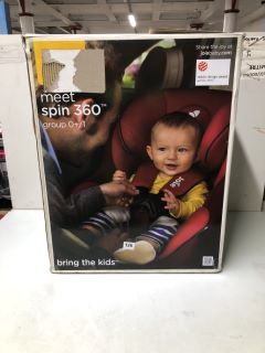 JOIE MEET SPIN 360 GROUP 0+/1 CHILD CAR SEAT - EMBER - RRP.£230